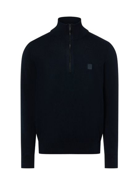 BOSS Orange sweter z dzianiny z kaszmirem - Kanobix Mężczyźni Bawełna niebieski, L. Niebieskie swetry męskie Boss Orange, l, bez wzorów, z bawełny, bez kołnierzyka. Za 479.95 zł.