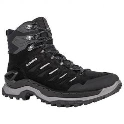 Buty trekkingowe męskie Lowa Innovo Mid Gtx. Czarne buty trekkingowe męskie Lowa, z materiału, za kostkę, bez zapięcia. Za 956.00 zł.