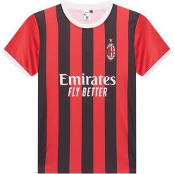 Koszulka domowa AC Milan - rozmiar 2XL. Czarne t-shirty sportowe męskie AC MILAN, m, bez ramiączek, do piłki nożnej. Za 223.27 zł.