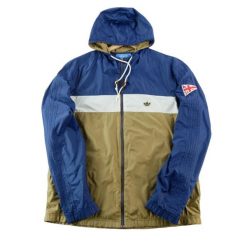 Second life - Kurtka przeciwdeszczowa męska Team GB Windbreaker - Stan dobry. Niebieskie kurtki treningowe męskie Adidas, l, bez wzorów, do biegania. Za 207.36 zł.