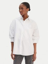 HUGO Koszula Edafne 50555625 Biały Regular Fit. Białe koszule damskie Hugo, bez wzorów, z bawełny, bez kołnierzyka, bez ramiączek. Za 549.99 zł.