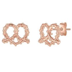 Glanzstücke München Kolczyki Herz-Breze z srebra próby 925 w kolorze rózowego zlota 1 ct Damski. Czerwone kolczyki damskie Glanzstücke München, pozłacane, na sztyftcie. Za 199.99 zł.