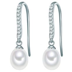 Valero Pearls Kolczyki wiszące z perłą srebro wysokiej próby Cyrkonia Perła hodowlana słodkowodna różowe złoto 1 ct Damski. Czerwone kolczyki damskie Valero Pearls, z cyrkonią, srebrne. Za 209.99 zł.
