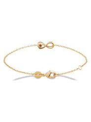 L'Atélier Précieux Pozłacana bransoletka z elementami ozdobnymi rozmiar: onesize. Czerwone bransoletki damskie L'Atélier Précieux, pozłacane. Za 165.99 zł.