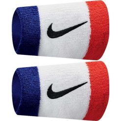 Szeroki Pasek Na Nadgarstek Swoosh Dla Dorosłych Unisex (zestaw 2 Sztuk). Białe paski męskie Nike, bez wzorów, z bawełny. Za 99.00 zł.