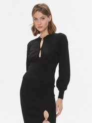 Pinko Sweter Chioccia 101848 A15S Czarny Regular Fit. Czarne swetry klasyczne damskie Pinko, m, z bawełny, bez kołnierzyka. Za 1,609.00 zł.