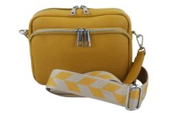 Listonoszka skórzana BARBERINI'S 944-43 c. żółta. Żółte shopper bag damskie Barberinis, bez wzorów, ze skóry, bez dodatków. Za 239.99 zł.