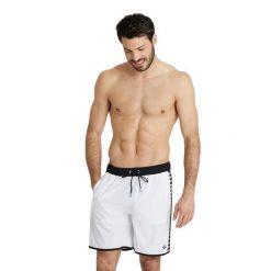 Szorty kąpielowe Arena Icons Team Stripe. Białe szorty sportowe męskie Arena, xs, do pływania. Za 248.00 zł.