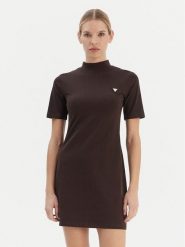 Guess Sukienka codzienna V6RK04 J1314 Brązowy Regular Fit. Brązowe sukienki damskie Guess, na co dzień, s, z aplikacjami, z bawełny, bez kołnierzyka, bez ramiączek, proste. Za 269.99 zł.