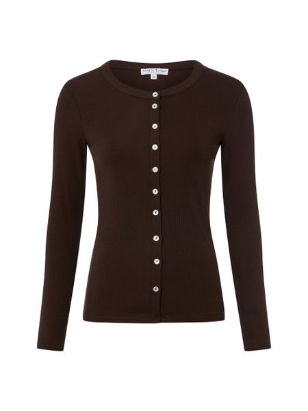 Marie Lund koszulka z dzianiny Kobiety Sztuczne włókno brązowy, XL. Brązowe t-shirty damskie Marie Lund, xl, bez wzorów, z dżerseju, bez kołnierzyka. Za 129.95 zł.