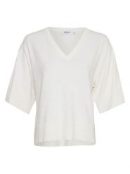 MOSS COPENHAGEN Sweter "Eslina Rachelle" w kolorze białym rozmiar: S/M. Białe swetry klasyczne damskie MOSS COPENHAGEN, m, bez kołnierzyka. Za 96.14 zł.
