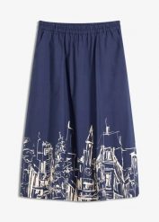 Spódnica midi z czystej bawełny organicznej. Czerwone spódniczki damskie bonprix, bez wzorów, z bawełny, eleganckie, midi. Za 69.99 zł.