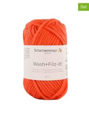 Schachenmayr since 1822 Przędza wełniana (10 szt.) w kolorze pomarańczowym - 10 x 50 g rozmiar: onesize. Pomarańczowe kapcie damskie Schachenmayr since 1822, z wełny. Za 86.99 zł.