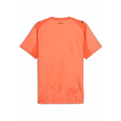 Męska autentyczna koszulka KIDSUPER × MANCHESTER CITY PUMA Neon Sun Black Orange. Brązowe t-shirty sportowe męskie Puma, m, bez ramiączek, do piłki nożnej. Za 699.00 zł.