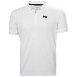 Koszulka polo z zamkiem błyskawicznym 1/2 Helly Hansen HP. Białe koszulki polo męskie Helly Hansen, m, bez wzorów, z materiału, bez ramiączek. Za 364.50 zł.