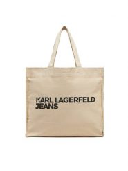 KARL LAGERFELD Torebka A1W50002 Beżowy. Brązowe torebki klasyczne damskie Karl Lagerfeld, bez wzorów, z materiału, bez dodatków. Za 189.99 zł.