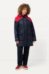 Damskie Kurtka przeciwdeszczowa HYPRAR hydrofobowa kaptur. Niebieskie kurtki damskie Ulla Popken, plus size, z kapturem. Za 679.99 zł.