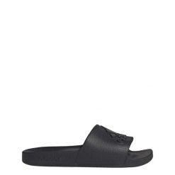 Klapki basenowe dla dorosłych Adidas Adilette Aqua. Czarne klapki damskie Adidas, bez wzorów, bez obcasa. Za 99.95 zł.