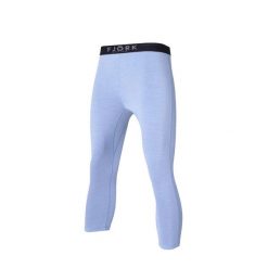 Damskie legginsy termoaktywne 3/4 100% wełna merynosów - Bjork 210. Niebieskie bielizna termoaktywna damska FJORK MERINO, bez wzorów, z wełny. Za 479.00 zł.
