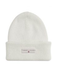 Tommy Jeans Czapka Tjw Linear Beanie AW0AW17913 Biały. Białe czapki zimowe damskie Tommy Jeans, z bawełny. Za 129.99 zł.