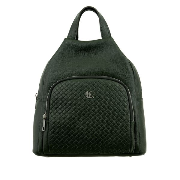 Damski plecak skórzany Canaletto z tłoczeniem plecionki – elegancja i funkcjonalność na co dzień P420s41t6. Zielone plecaki damskie bez wzorów, ze skóry, eleganckie. Za 389.50 zł.