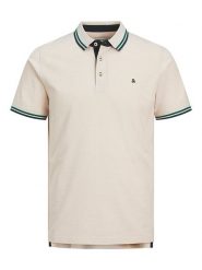 Jack & Jones Koszulka polo "Paulos" w kolorze kremowym rozmiar: L. Brązowe koszulki polo męskie Jack & Jones, l, bez wzorów, bez ramiączek. Za 69.99 zł.