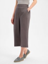 Marie Lund Spodnie typu culottes z zawartością lnu Kobiety Bawełna brązowy|szary, 40. Brązowe spodnie materiałowe damskie Marie Lund, bez wzorów, z bawełny. Za 229.95 zł.