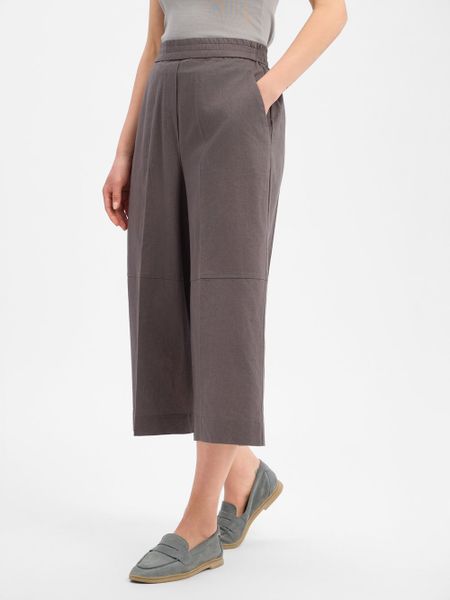 Marie Lund Spodnie typu culottes z zawartością lnu Kobiety Bawełna brązowy|szary, 40. Brązowe spodnie materiałowe damskie Marie Lund, bez wzorów, z bawełny. Za 229.95 zł.