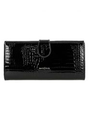 Wojas Skórzany portfel w kolorze czarnym - 19 x 9 x 3 cm rozmiar: onesize. Czarne portfele damskie Wojas, bez wzorów, z materiału. Za 200.60 zł.