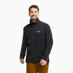 Bluza polarowa męska Jack Wolfskin Taunus 200 Full Zip. Czarne bluzy bez kaptura męskie Jack Wolfskin, m, z materiału. Za 439.99 zł.