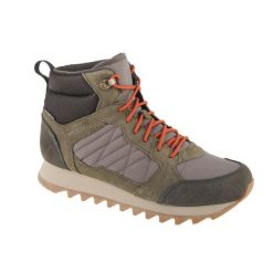 Buty trekkingowe męskie Merrell Alpine Mid Plr WP 2. Zielone buty trekkingowe męskie MERRELL, na zimę, z materiału, za kostkę, bez zapięcia, trekkingowe. Za 399.99 zł.