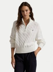Polo Ralph Lauren Sweter 211963467 Biały Relaxed Fit. Białe swetry klasyczne damskie Polo Ralph Lauren, m, z bawełny, bez kołnierzyka. Za 989.99 zł.