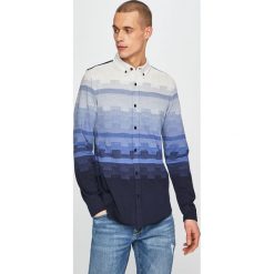 Desigual - Koszula. Niebieskie koszule męskie Desigual, l, bez wzorów, z bawełny, bez kołnierzyka, bez ramiączek. W wyprzedaży za 159.90 zł.