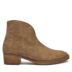 Botki Gabor. Brązowe botki damskie Gabor, bez obcasa, na płaskiej podeszwie, bez zapięcia. Za 659.99 zł.