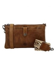 HIDE & STITCHES Skórzana torebka w kolorze jasnobrązowym - 24 x 14 x 2 cm rozmiar: onesize. Brązowe torebki klasyczne damskie HIDE & STITCHES, bez wzorów, z materiału, bez dodatków. Za 173.99 zł.