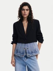 Desigual Marynarka 25SWEW28 Czarny Regular Fit. Czarne marynarki i żakiety damskie Desigual, xs, bez wzorów, z bawełny. Za 591.38 zł.