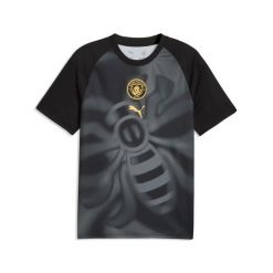Koszulka przedmeczowa Manchester City 2026/27. Czarne t-shirty sportowe męskie Puma, s, z materiału, bez ramiączek, na fitness i siłownię. Za 283.50 zł.