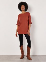 Apricot Sweter w kolorze czerwonobrązowym rozmiar: XS. Brązowe swetry klasyczne damskie Apricot, xs, bez kołnierzyka. Za 83.62 zł.