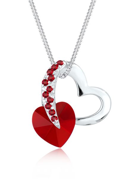 Elli Damskie kryształowe serce Glamorous ze srebra próby 925 Naszyjniki 1 ct. Naszyjniki damskie Elli, srebrne. Za 248.99 zł.