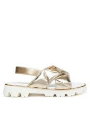 TWINSET Sandały 251GCJ044 S Złoty. Żółte sandały dziewczęce Twinset, ze skóry, bez zapięcia. Za 489.99 zł.