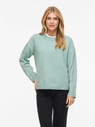 Vila Sweter "Viliga" w kolorze turkusowym rozmiar: XS. Niebieskie swetry klasyczne damskie Vila, s, z materiału, bez kołnierzyka. Za 61.75 zł.