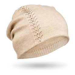 Czapka zimowa Peterson PTN HAT-03 beżowa. Brązowe czapki zimowe damskie Peterson, z materiału. Za 50.00 zł.