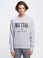 Bluza męska z nadrukiem szara Ecodort 901. Szare bluzy bez kaptura męskie Big Star, l. W wyprzedaży za 179.99 zł.