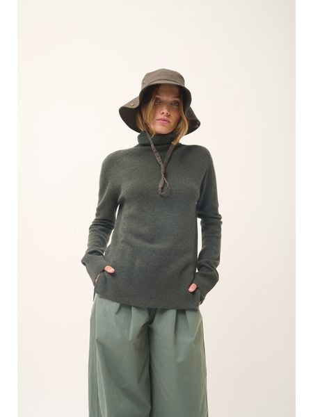 Just Cashmere Kaszmirowy golf "Lexie" w kolorze khaki rozmiar: M. Brązowe golfy damskie Just Cashmere, m, bez wzorów, z kaszmiru, bez ramiączek. Za 333.81 zł.