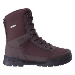 Buty taktyczne męskie Magnum Armory High WP - brązowe, Rozmiar buta 41. Brązowe buty trekkingowe męskie MAGNUM, przed kolano, bez zapięcia, na fitness i siłownię. Za 254.99 zł.