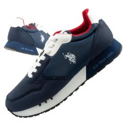 Buty sportowe sneakersy męskie U.S Polo Assn. Białe buty sportowe na co dzień męskie U.S. Polo Assn., bez zapięcia. Za 197.90 zł.