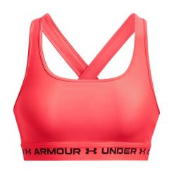 Stanik fitness Under Armour Crossback Mid. Czerwone biustonosze sportowe damskie Under Armour, bez wzorów. Za 78.99 zł.
