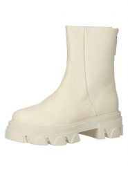 Steve Madden Skórzane botki w kolorze kremowym rozmiar: 38. Brązowe botki damskie Steve Madden, eleganckie, bez obcasa, na platformie, bez zapięcia. Za 282.99 zł.