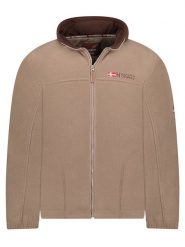 Geographical Norway Kurtka polarowa "Tamazonie" w kolorze szarobrązowym rozmiar: XL. Brązowe kurtki męskie Geographical Norway, xl, bez wzorów, z materiału, bez kaptura. Za 104.39 zł.