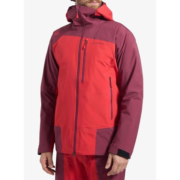 Kurtka z membraną La Sportiva Alpine Guide GTX Perfomance Jacket. Czerwone kurtki męskie La Sportiva, bez wzorów, sportowe, bez kaptura. Za 2,076.89 zł.